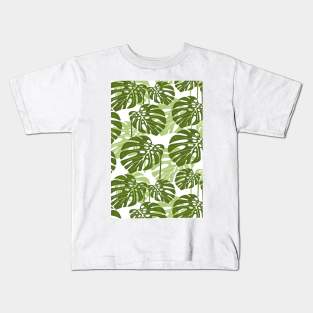 Monstera Wood Kids T-Shirt